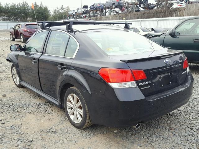 4S3BMAG62B1221724 - 2011 SUBARU LEGACY 2.5 BLACK photo 3