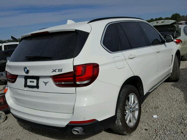 5UXKR2C58F0H37393 - 2015 BMW X5 SDRIVE3 WHITE photo 4