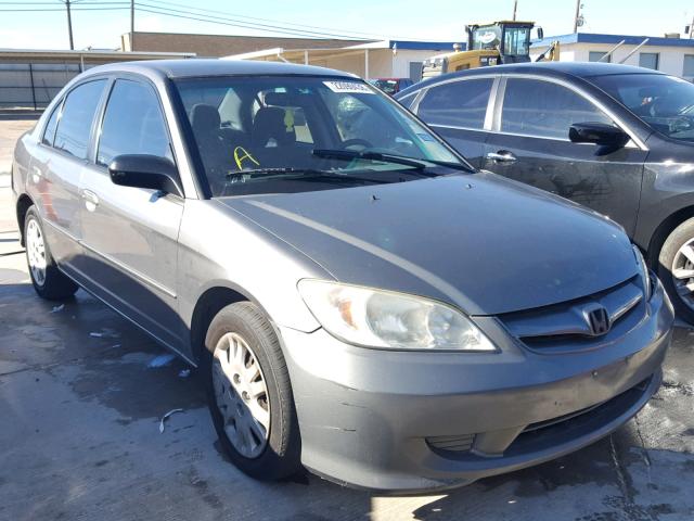 2HGES16625H631046 - 2005 HONDA CIVIC LX GRAY photo 1