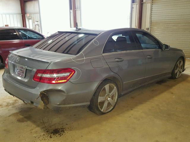 WDDHF5GB2BA320252 - 2011 MERCEDES-BENZ E 350 GRAY photo 4