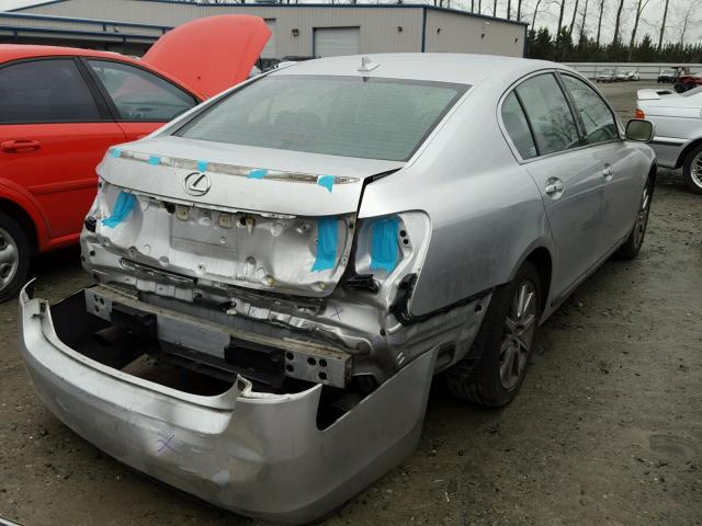 JTHCE96S070006756 - 2007 LEXUS GS 350 SILVER photo 4