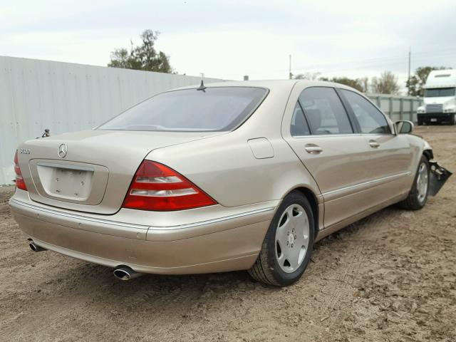 WDBNG78J51A153605 - 2001 MERCEDES-BENZ S 600 GOLD photo 4