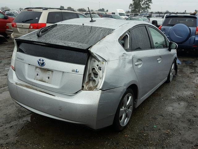 JTDKN3DU8A0058688 - 2010 TOYOTA PRIUS SILVER photo 4