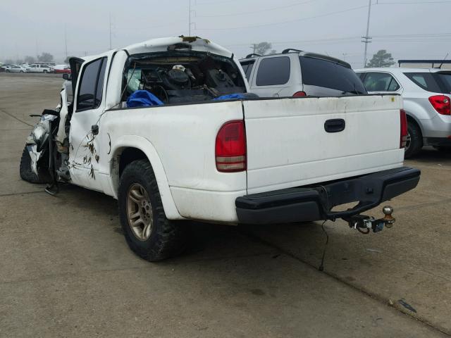 1B7GL2AN3YS715737 - 2000 DODGE DAKOTA QUA WHITE photo 3