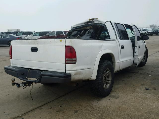 1B7GL2AN3YS715737 - 2000 DODGE DAKOTA QUA WHITE photo 4