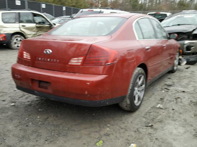 JNKCV51E73M302693 - 2003 INFINITI G35 RED photo 4