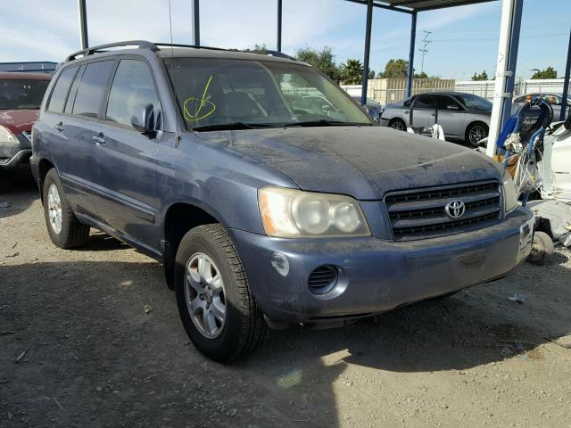 JTEGF21A320053113 - 2002 TOYOTA HIGHLANDER BLUE photo 1