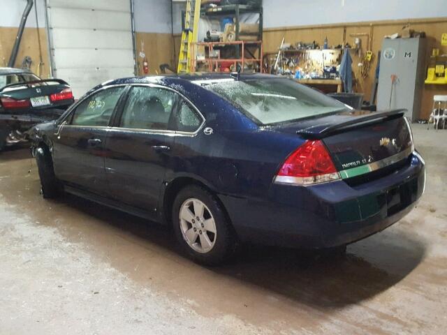 2G1WT57K191110426 - 2009 CHEVROLET IMPALA 1LT BLUE photo 3