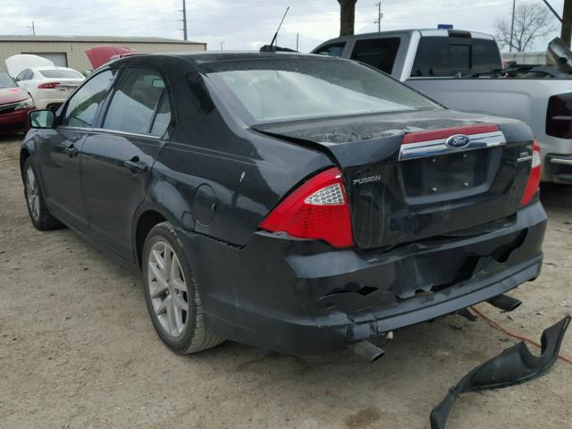 3FAHP0JG6BR186212 - 2011 FORD FUSION SEL BLACK photo 3