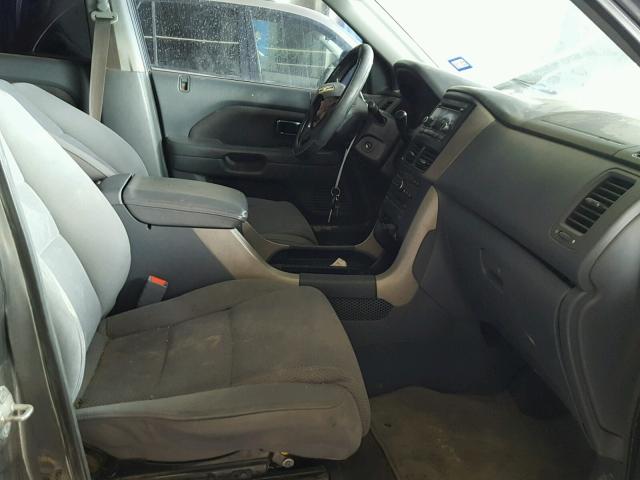 5FNYF28348B000415 - 2008 HONDA PILOT SE GRAY photo 5