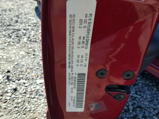 1B3ES56C45D216188 - 2005 DODGE NEON SXT RED photo 10