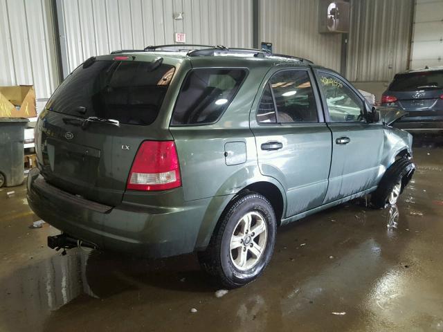 KNDJC733545228952 - 2004 KIA SORENTO EX GREEN photo 4