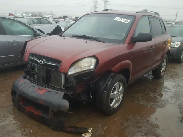 KM8JM12B87U589634 - 2007 HYUNDAI TUCSON GLS BURGUNDY photo 2