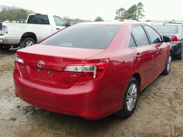 4T1BF1FK2EU857678 - 2014 TOYOTA CAMRY L RED photo 4