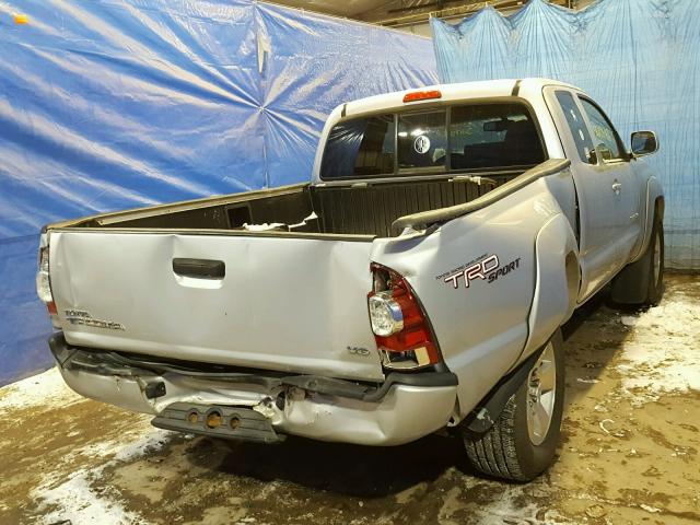 5TFUU4EN4BX010316 - 2011 TOYOTA TACOMA ACC SILVER photo 4