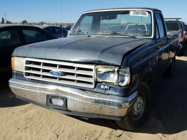 1FTDF15Y0MPB24349 - 1991 FORD F150 BLUE photo 2