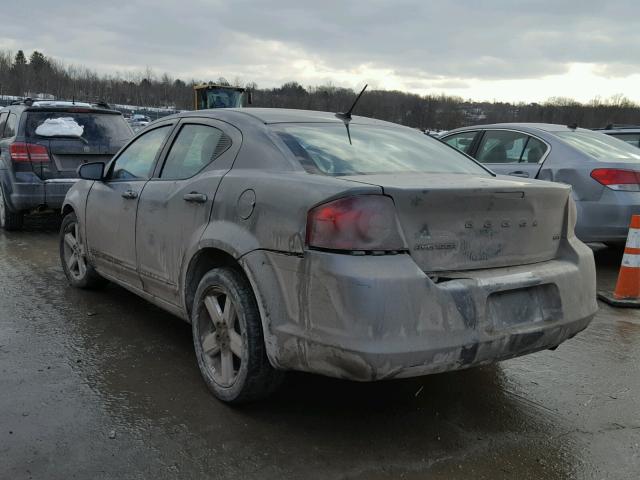 1C3CDZCB4DN687614 - 2013 DODGE AVENGER SX GRAY photo 3