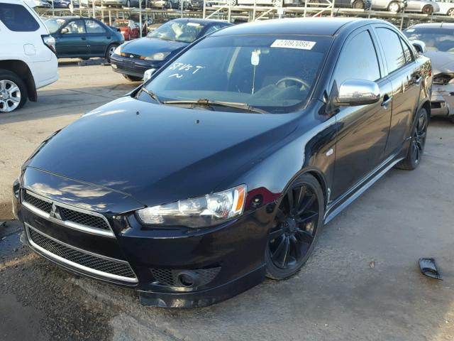 JA32U8FW1AU001397 - 2010 MITSUBISHI LANCER GTS BLACK photo 2