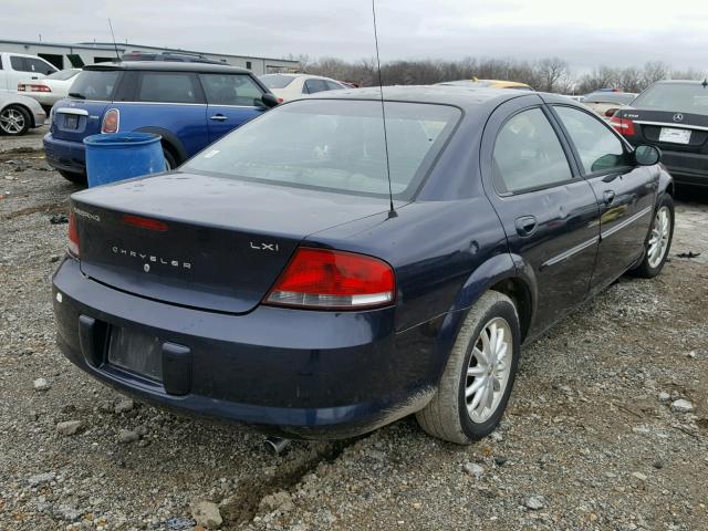 1C3EL56R72N322581 - 2002 CHRYSLER SEBRING LX BLUE photo 4