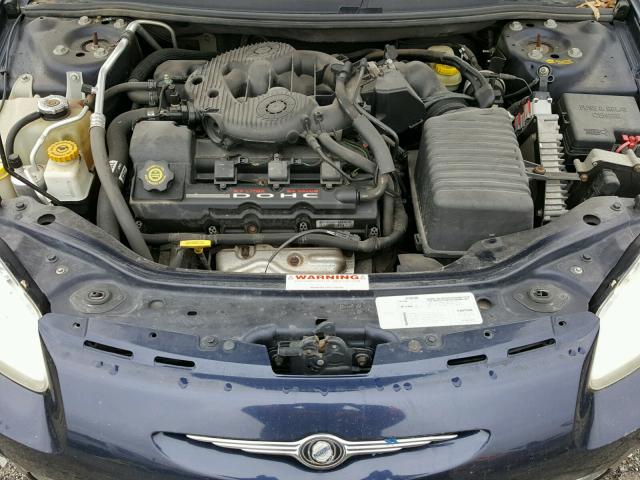 1C3EL56R72N322581 - 2002 CHRYSLER SEBRING LX BLUE photo 7