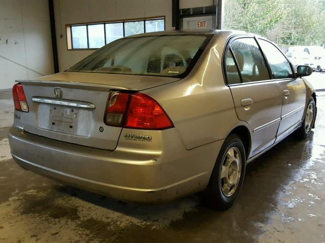 JHMES96603S018814 - 2003 HONDA CIVIC HYBR GOLD photo 4