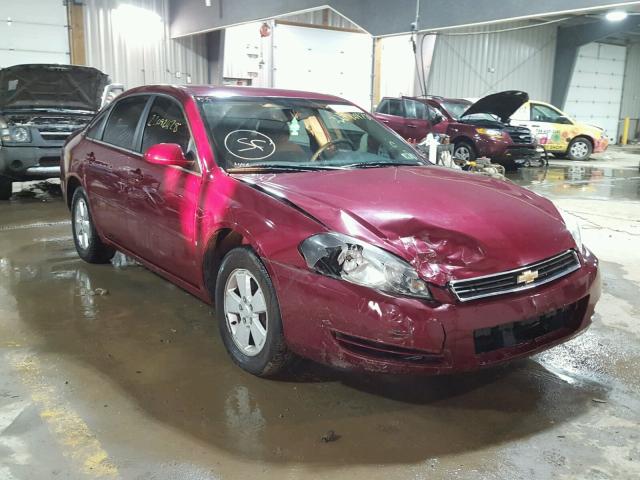 2G1WT58K289279868 - 2008 CHEVROLET IMPALA LT BURGUNDY photo 1