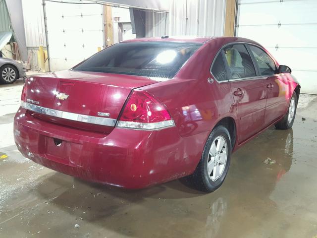 2G1WT58K289279868 - 2008 CHEVROLET IMPALA LT BURGUNDY photo 4