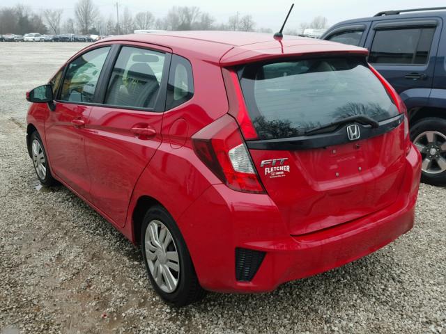 3HGGK5H55FM741001 - 2015 HONDA FIT LX RED photo 3