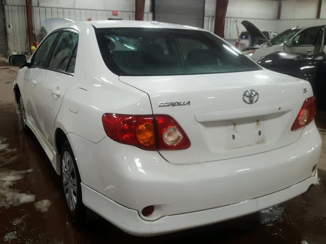 2T1BU40E89C112953 - 2009 TOYOTA COROLLA BA WHITE photo 3