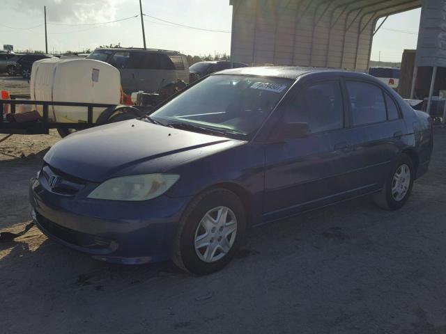 2HGES16344H580525 - 2004 HONDA CIVIC DX V BLUE photo 2