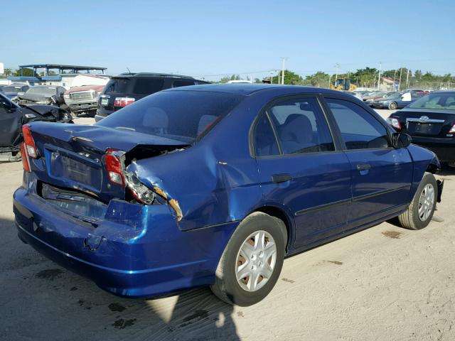 2HGES16344H580525 - 2004 HONDA CIVIC DX V BLUE photo 4