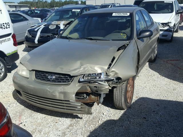 3N1CB51D82L654243 - 2002 NISSAN SENTRA XE TAN photo 2