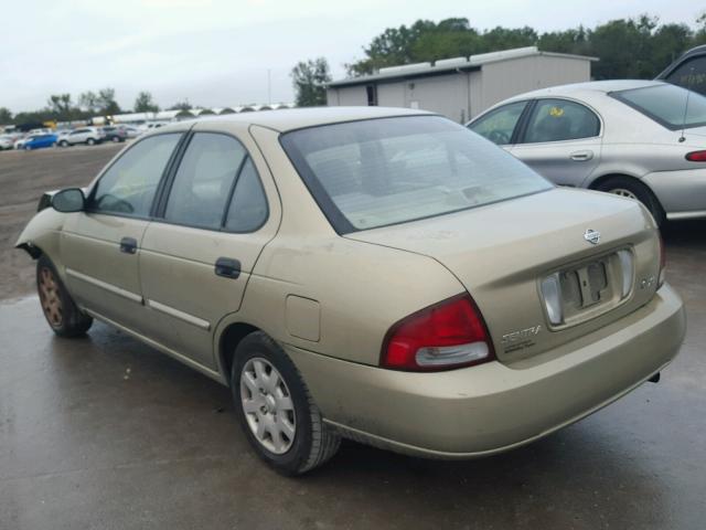 3N1CB51D82L654243 - 2002 NISSAN SENTRA XE TAN photo 3