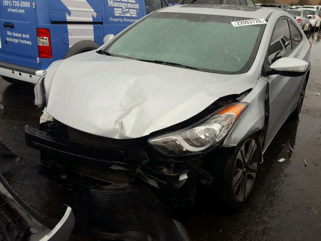 KMHDH6AE7DU012664 - 2013 HYUNDAI ELANTRA CO SILVER photo 2