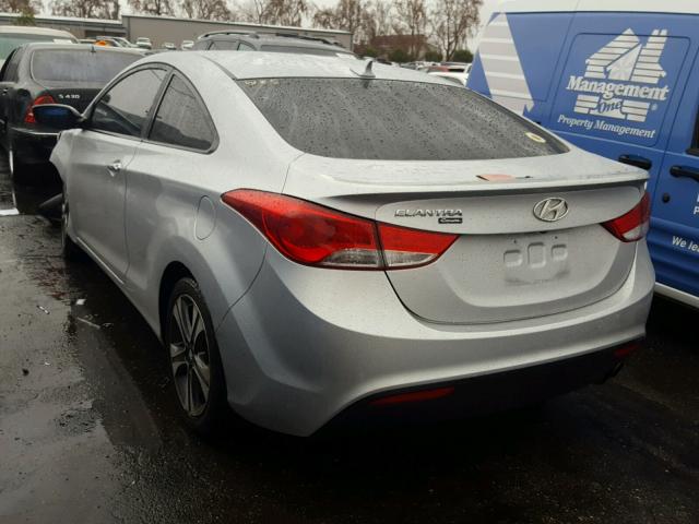 KMHDH6AE7DU012664 - 2013 HYUNDAI ELANTRA CO SILVER photo 3