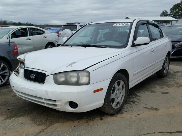 KMHDN45D02U276451 - 2002 HYUNDAI ELANTRA GL WHITE photo 2