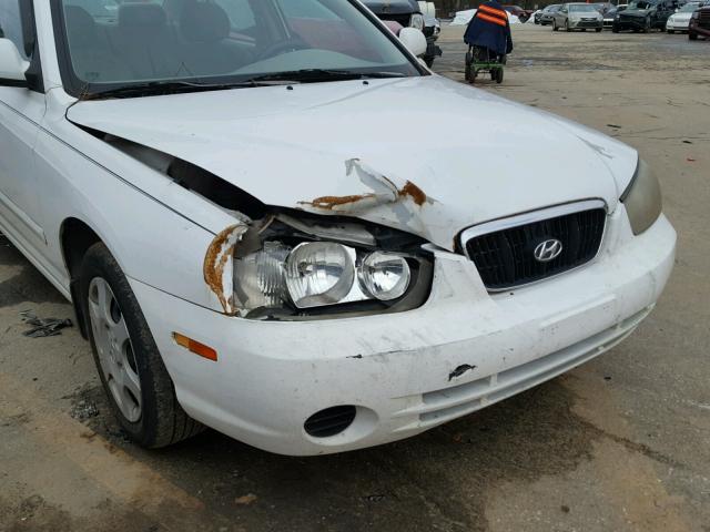 KMHDN45D02U276451 - 2002 HYUNDAI ELANTRA GL WHITE photo 9