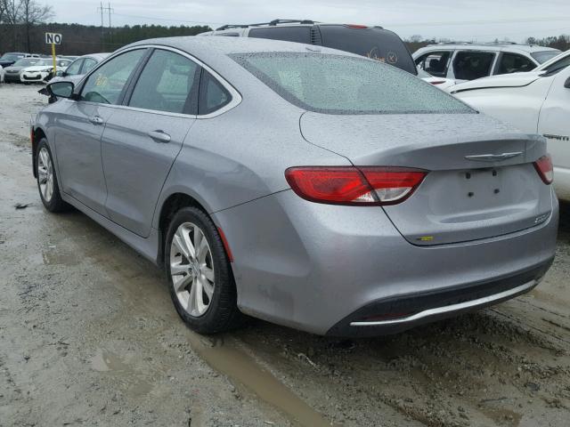 1C3CCCAB8FN607317 - 2015 CHRYSLER 200 LIMITE SILVER photo 3