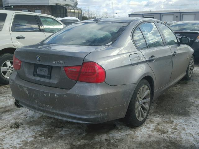 WBAPK7C54BF086175 - 2011 BMW 328 XI GRAY photo 4