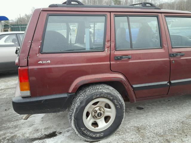 1J4FF48S11L625524 - 2001 JEEP CHEROKEE S MAROON photo 10