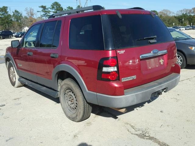 1FMEU63E36UB30503 - 2006 FORD EXPLORER X RED photo 3