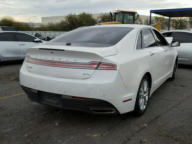 3LN6L2LU4ER812870 - 2014 LINCOLN MKZ HYBRID WHITE photo 4