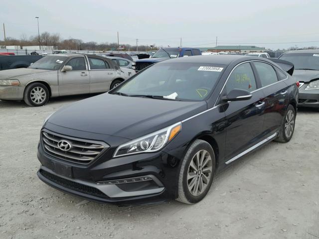 5NPE34AF5FH193359 - 2015 HYUNDAI SONATA SPO BLACK photo 2