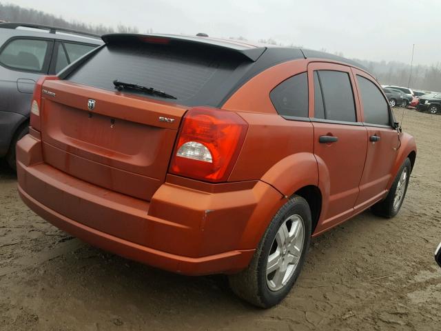 1B3HB48B78D757395 - 2008 DODGE CALIBER SX ORANGE photo 4