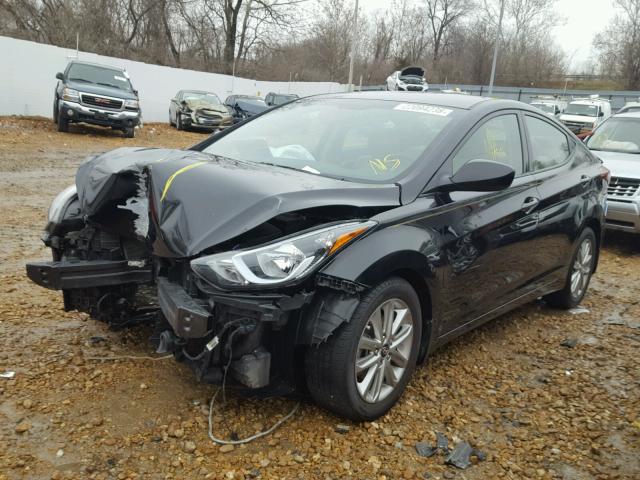 5NPDH4AE9GH689822 - 2016 HYUNDAI ELANTRA SE BLACK photo 2