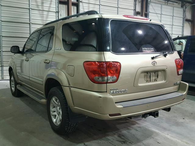 5TDZT38A46S265684 - 2006 TOYOTA SEQUOIA LI BEIGE photo 3