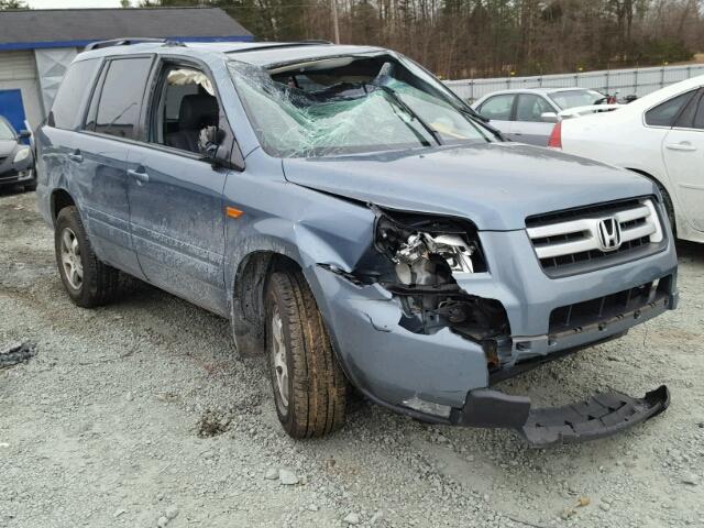 2HKYF18726H554743 - 2006 HONDA PILOT EX BLUE photo 1