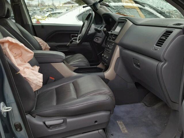 2HKYF18726H554743 - 2006 HONDA PILOT EX BLUE photo 5