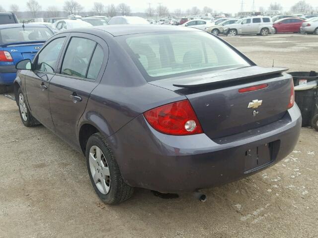 1G1AK55F367638793 - 2006 CHEVROLET COBALT LS GRAY photo 3