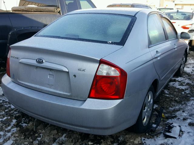 KNAFE121665370837 - 2006 KIA NEW SPECTR GRAY photo 4